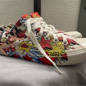 Converse Women's Comic Print Sneakers - Red, Yellow, Blue